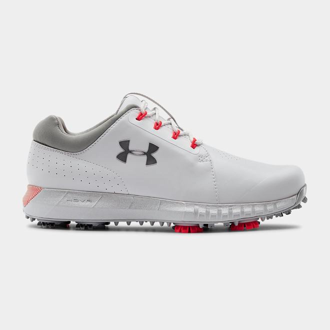 Under Armour HOVR Drive Clarino - Damske Golfove Topanky - Biele/Metal Strieborne